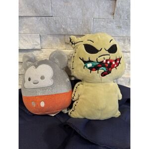 LOT 2 Disney 5" Plush "Nightmare Before Christmas " & Mickey Mouse Squishmallows